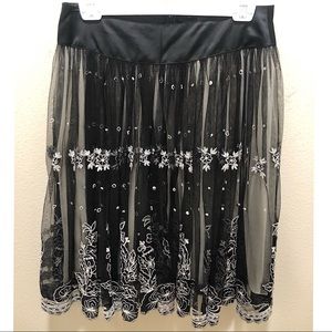 Arden B Black Lace Skirt